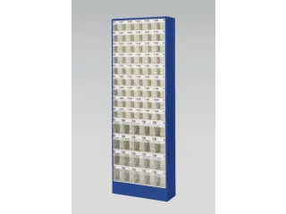 Transparante Magazijnbakken 74Bakken Abs-Kunststof Corpus Ral5010 - 2