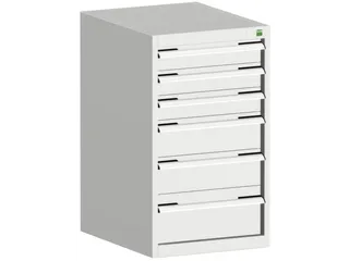 ladekast HxBxD 900x525x525mm 6laden romp RAL7035 front RAL7035 - 1