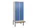 locker voor scheiding van kleding,HxBxD 2120x800x815mm,2vak