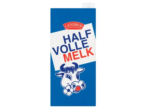 Melk Landhof halfvol houdbaar pak 1 liter