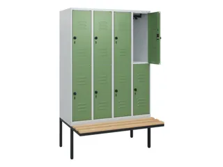 Dubbeldekse dekenkist,HxBxD 1950x1200x815mm,4x2vak.,vak B 300mm - 2
