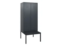 locker met bank,HxBxD 1950x800x815mm,2vak,vak B 400mm,cil.-slot