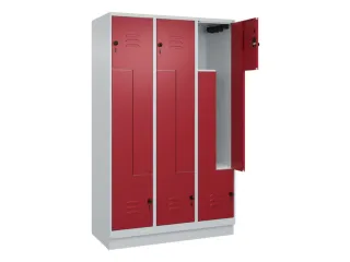 Z-garderobekast,HxBxD 1950x1200x500mm,vak B 200/400mm,draaigrendel - 2