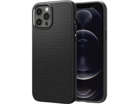 Spigen Case ACS01617 iPhone 12 Pro Max Liquid Air Mat Zwart