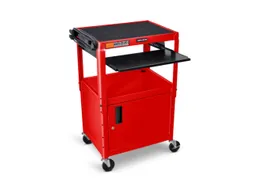 bijzetwagen,HxLxB 610-1060x610x460mm,rood,2niveau(s)