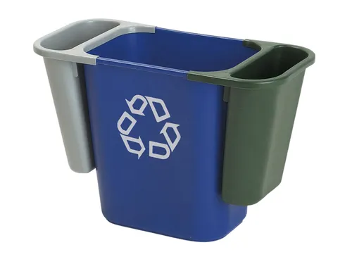 Papierbak Rubbermaid recycling medium 26 Liter blauw