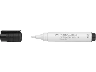 Tekenstift Faber-Castell Pitt Artist Pen 101 wit, 2.5mm - 3