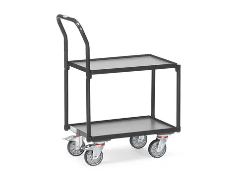 Rolplateau Met 2 Etages 135400/7016 Antraciet 250kg Laadvlak 605x405mm
