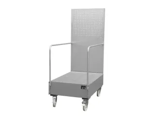 Verrijdbare Opvangbak,V. 2X200L Vat,Opvangvol. 215L - 1