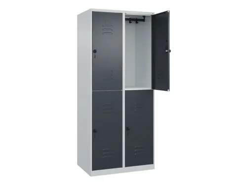 dubbeldekse locker,HxBxD 1850x800x500mm,2x2vak.,vak B 400mm