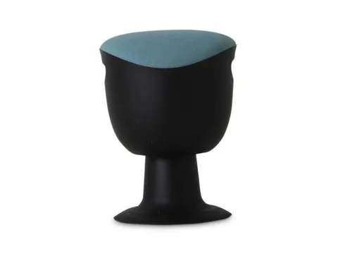 Kruk Kantelbaar Ergonomisch Comfortstoel Turkoois Stof Zwart Kunststof