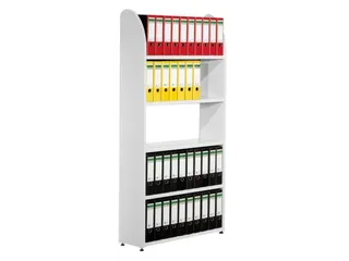 Basisveld 1900x1000x325mm 5legborden 1zijpaneel Zonder Achterwand Wit - 1