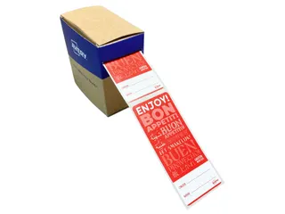 Etiket Avery sluitzegel met breukindicatie rood 40x95mm 250 stuks - 1