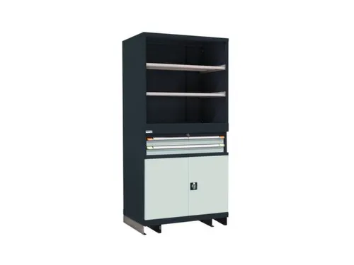 combikast,HxBxD 2100x1005x695mm,4xStalen bodem,2lade(n),key lock