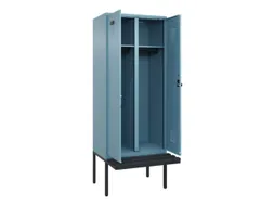 locker met bank,voor scheiding van kleding,HxBxD 2120x800x815mm,2vak