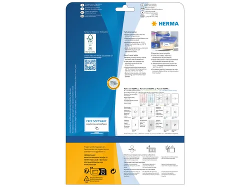 HERMA 4388 Diepvries etiketten A4 38.1x21.2mm Wit 1625 stuks