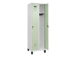 locker,HxBxD 1950x600x500mm,2vak,vak B 300mm,draaigrendel,voeten - 2