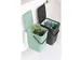 Inbouwafvalemmer Sort & Go 2x16 Liter Jade Donkergrijs