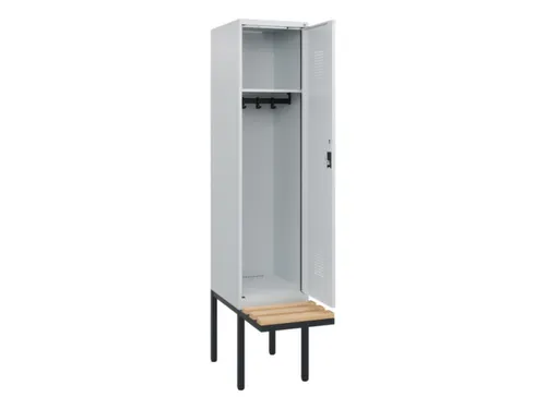 locker met bank,HxBxD 1950x400x815mm,1vak,vak B 400mm,cilinderslot