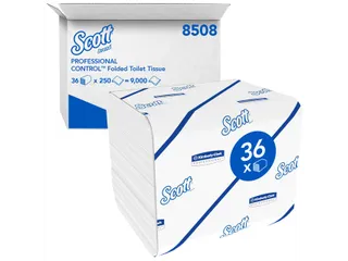 Toiletpapier Scott gevouwen tissue 2-laags 36x250stuks wit 8508 - 2