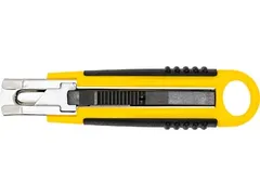 Veiligheidssnijmes Met Terugschietfunctie 18mm Geel/Zwart