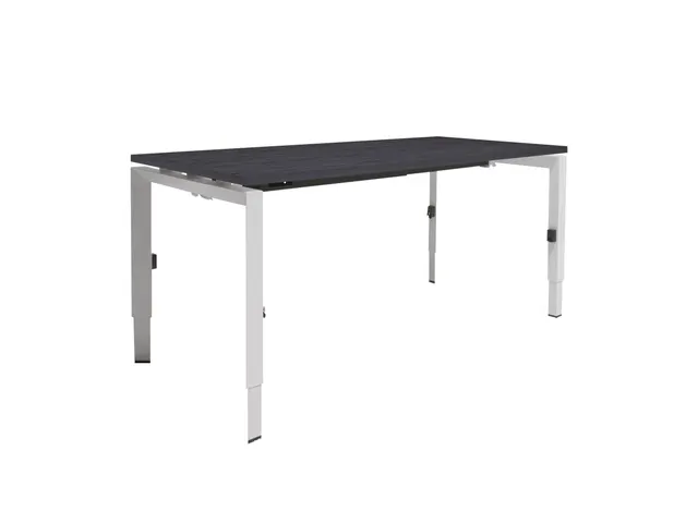 Bureau Linesto N3 hoogte instelbaar 120x80cm houtprint schaduw wit