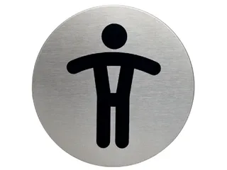 Infobord pictogram Durable 4905 wc heren rond 83Mm RVS - 1