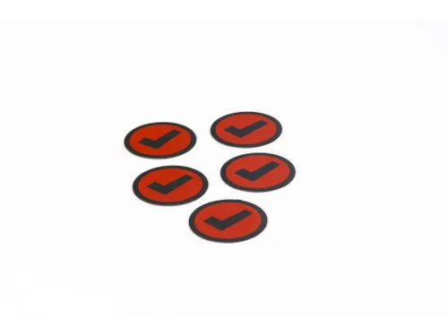 Impressiemagneetfolie Check Rood Ø50mm x 0,85mm