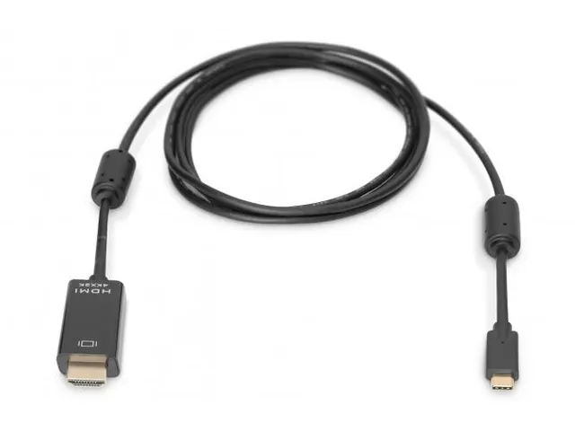 USB Adapterkabel Type-C naar HDMI A St/St 2m 4K/60Hz 18GB zwart/goud
