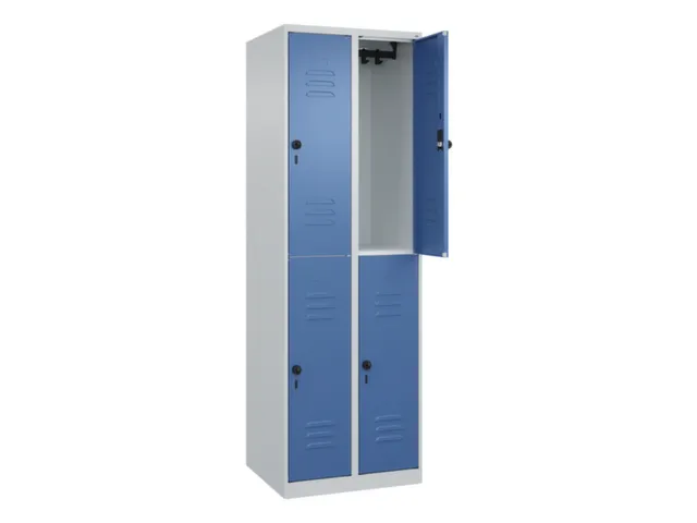 dubbeldekse locker,HxBxD 1850x600x500mm,2x2vak.,vak B 300mm