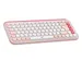 Clavier Bluetooth Logitech POP Icon Keys QWERTY US rose/blanc