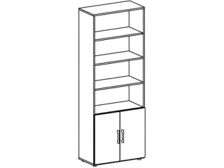 kantoorstelling HxBxD 2160x800x420mm beuken - 6