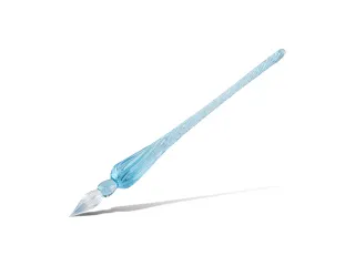 Kalligrafieset Standardgraph blauw met glaspen en inktpotje - 2