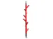 OUTLET Wandkapstok Linair Rood, Verchroomd