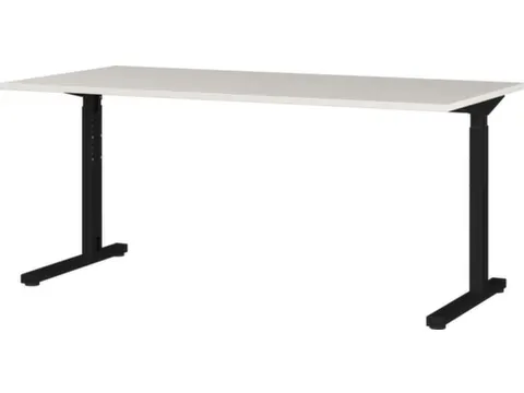In hoogte verstelbaar bureau,HxBxD 700-800x1800x800mm,blad lichtgrijs