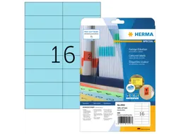HERMA 4553 Verwijderbare etiketten A4 105x37mm Blauw 320 stuks