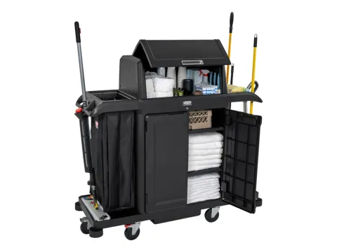 Grote housekeeping-wagen met kap en deuren