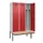 locker met bank,voor scheiding van kleding,HxBxD 2120x1200x815mm,3vak