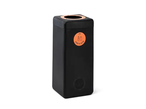 Afvalbak 60 liter EarthBin Zwart Oranje