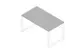 bureau,HxBxD 730x1400x800mm,blad grijs,sledeframe wit