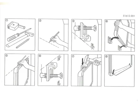 Smit Visual Ophangset Whiteboard Spiegelophang