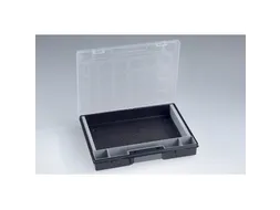 Bak voor kleine onderdelen,HxBxD 55x370x295mm,0bakken,PP,koffer zwart
