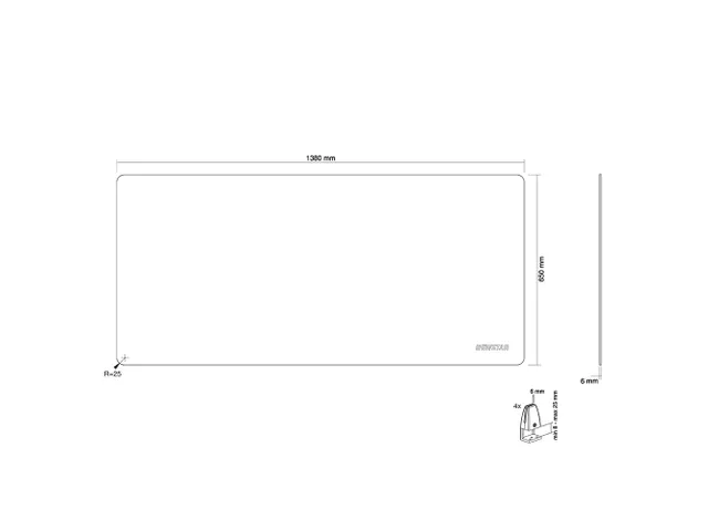 NS-GLSPROTECT140 transparant scherm