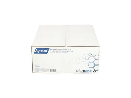 Hynex Afvalzak LDPE Gerecycled T80 240 Liter Blauw 65+50x135cm 10st