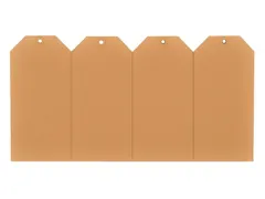 Verzendlabel 38x80mm Chamois Versterkt Oogje