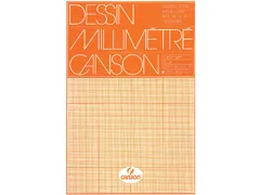 Millimeterpapier Canson bruingeel bedrukt 50vel 72gr A3 wit
