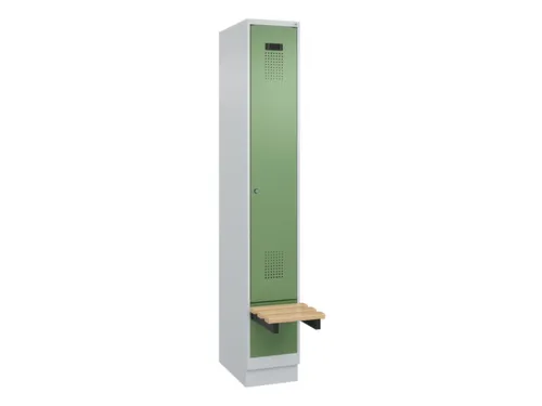locker met bank,HxBxD 1950x300x815mm,1vak,vak B 300mm,cilinderslot