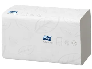 Tork 290190 H3 oplosbare Handdoek Advanced ZigZag 2-laags Wit 15x250v - 2