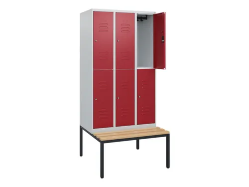 Dubbeldekse dekenkist,HxBxD 1950x900x815mm,3x2vak.,vak B 300mm