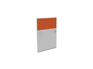 baliepaneel v. bureau aanbouw links MP-lichtgrijs BN3012-oranje 800mm - 1